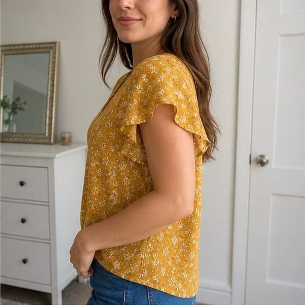 Mauve Button Blouse - Picture 3 of 6